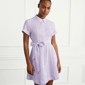 NWT Hill House Home Laura Dress - Lilac Linen Stripe - XL